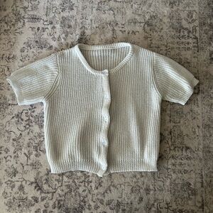 Short sleeve knit cardigan